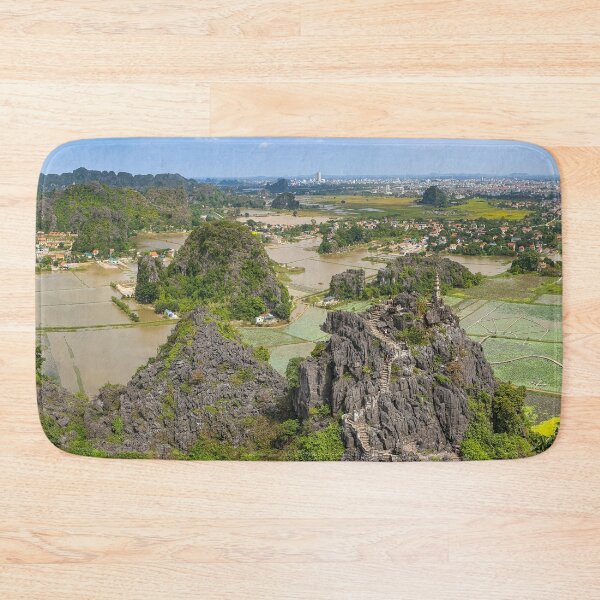 Item preview, Small Pagoda Panorama - Lying Dragon Mountain | Ninh Binh Vietnam Zen Landscape Art designed and sold by Ross.A.Campbell.