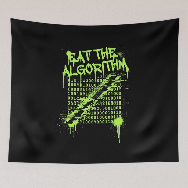 Item preview, Eat the Algorithm Glitch Tech Rebellion Hacker Aesthetic designed and sold by SplashTastic.