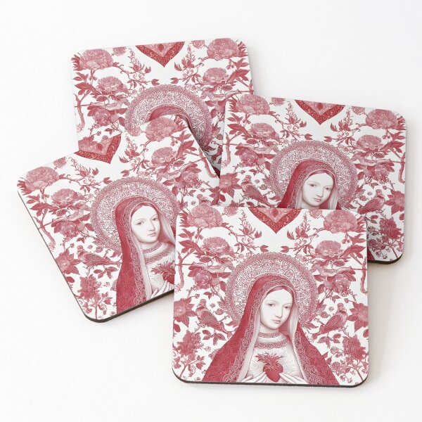 Item preview, Sacred Heart Virgin Mary Illustration designed and sold by Peac7e.
