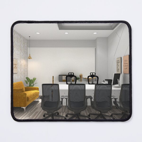 Item preview, Contemporary Conference Room with Mustard Yellow Velvet Sofa designed and sold by ruchikadesigns.
