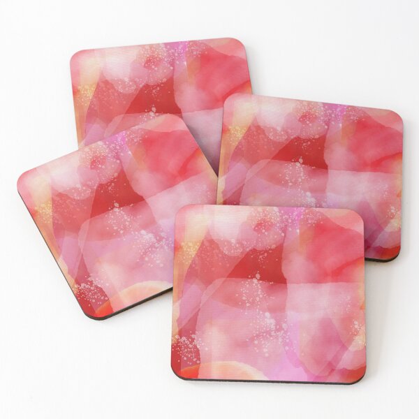 Item preview, Abstract Seamless Watercolor Pattern with Vibrant Pink and Red Gradient Textures and Splatters	 designed and sold by Ammi77.
