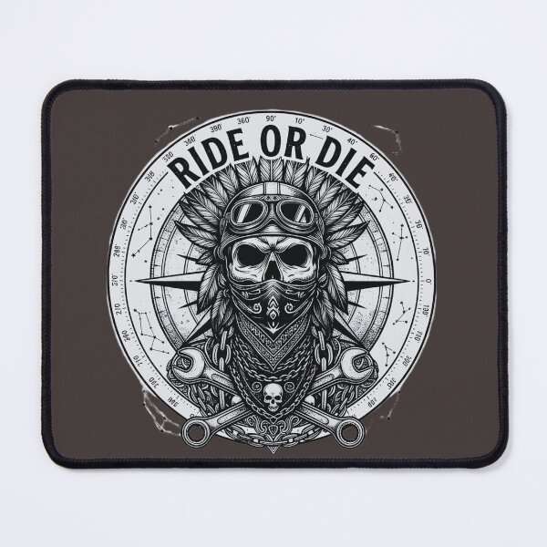 Item preview, Ride or Die Celestial Skull – Vintage Mechanic & Biker Art - V02 designed and sold by TIGER-GEMINI.