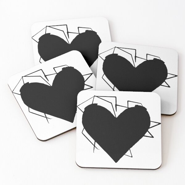 Item preview, Yoasobi Heart Black Minimal Japanese Music Aesthetic Art designed and sold by villacruz.