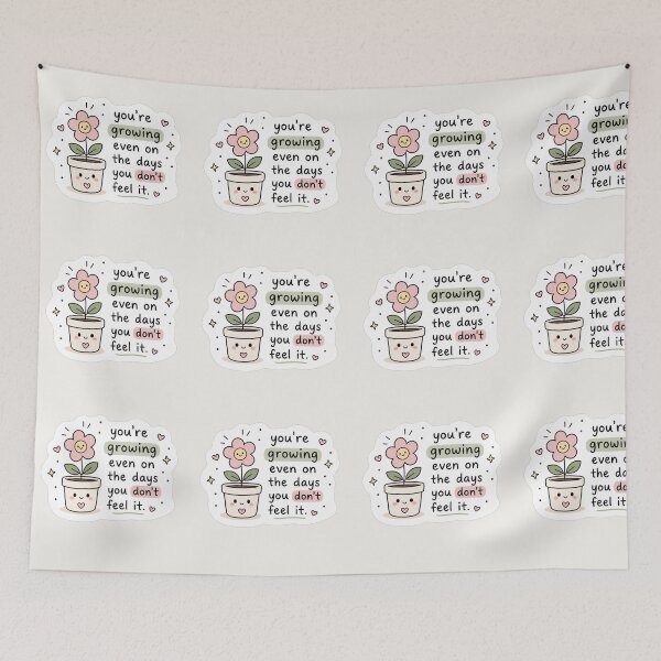 Item preview, You’re Growing Even on the Days You Don’t Feel It Sticker designed and sold by Digital_products_0111.