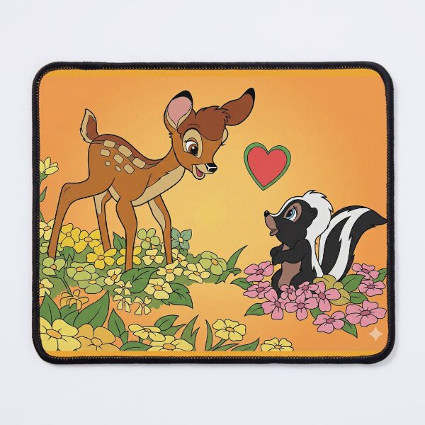 Item preview, Cute Deer and Skunk in Flower Meadow designed and sold by dyrestald.