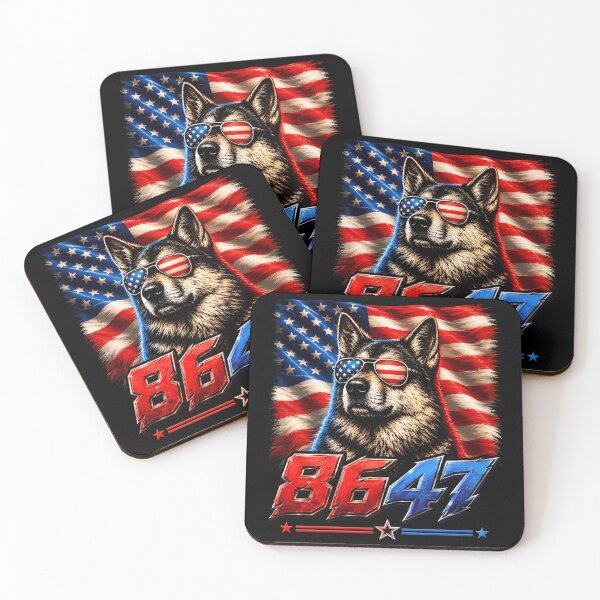 Item preview, 8647 86 47 Funny Dog USA Flag Sunglasses designed and sold by schoolofbullies.