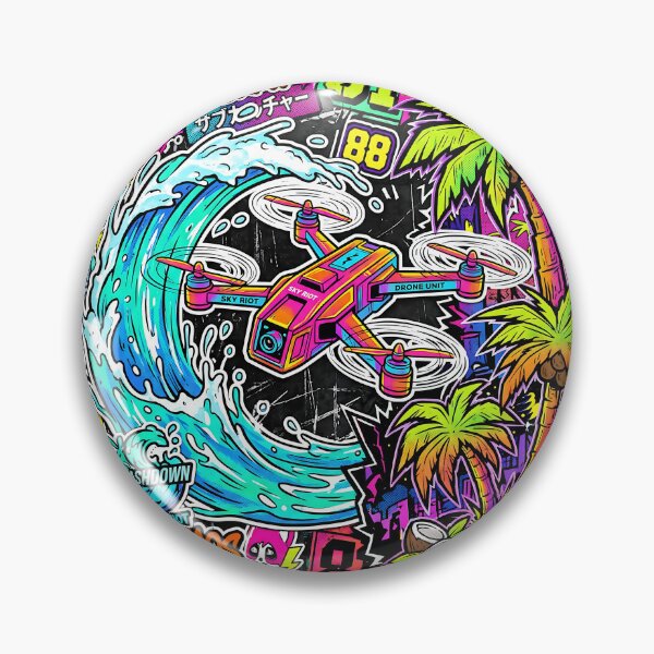 Item preview, Chaotic Sticker Drone Urban Jungle Chaos Culture designed and sold by SplashTastic.