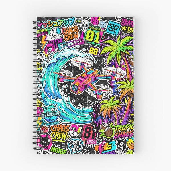 Item preview, Chaotic Sticker Drone Urban Jungle Chaos Culture designed and sold by SplashTastic.