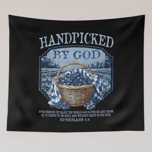 Item preview, Handpicked By God Ephesians 1 4 Christian Blueberry designed and sold by schoolofbullies.