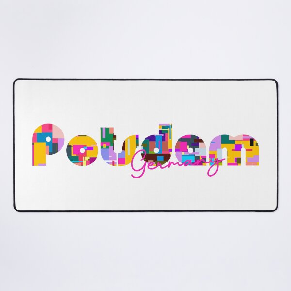 Item preview, Potsdam, Germany, Vibrant Abstract City Typography Art designed and sold by Wanderful-roads.