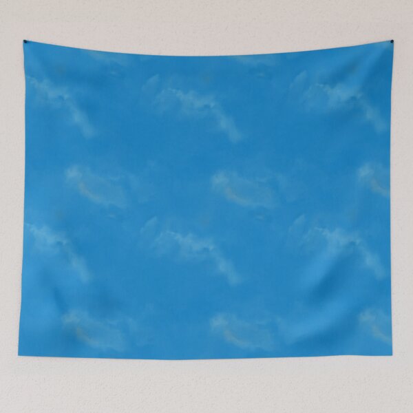 Item preview, Abstract Blue Watercolor Sky Texture - Seamless Azure Background with Soft White Paint Washes and Cloudy Textures	 designed and sold by Ammi77.