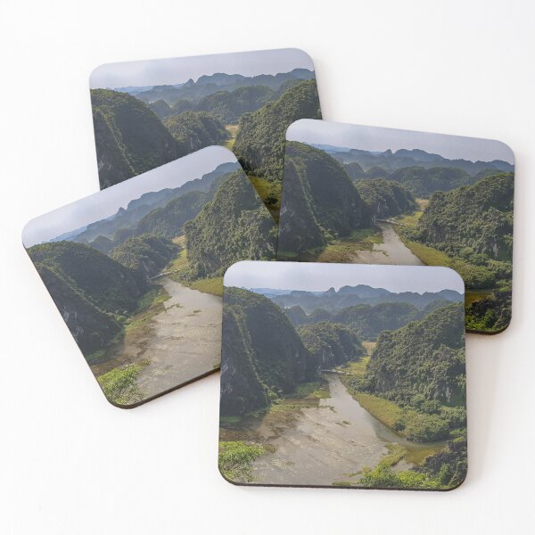 Item preview, Ngo Dong River Panorama from Lying Dragon Mountain - Tam Coc Valley | Cinematic Ninh Binh, Vietnam Art designed and sold by Ross.A.Campbell.