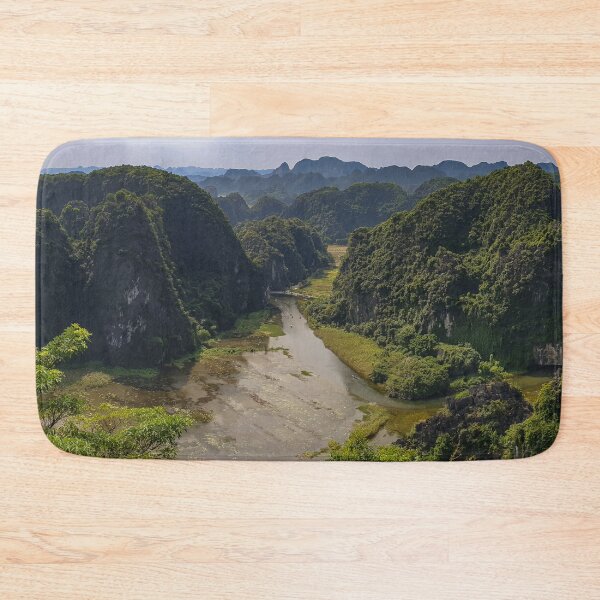 Item preview, Ngo Dong River Panorama from Lying Dragon Mountain - Tam Coc Valley | Cinematic Ninh Binh, Vietnam Art designed and sold by Ross.A.Campbell.