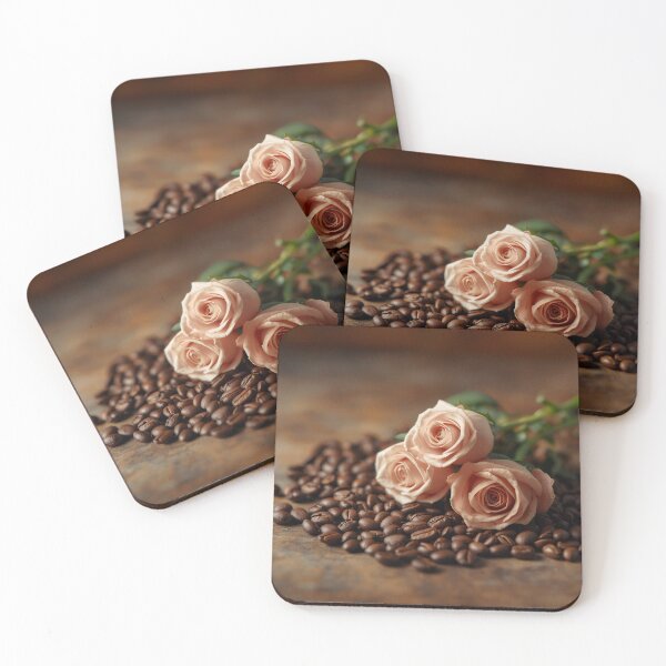 Item preview, Roses lying on coffee beans designed and sold by Marcu Ioachim.