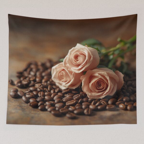 Item preview, Roses lying on coffee beans designed and sold by Marcu Ioachim.