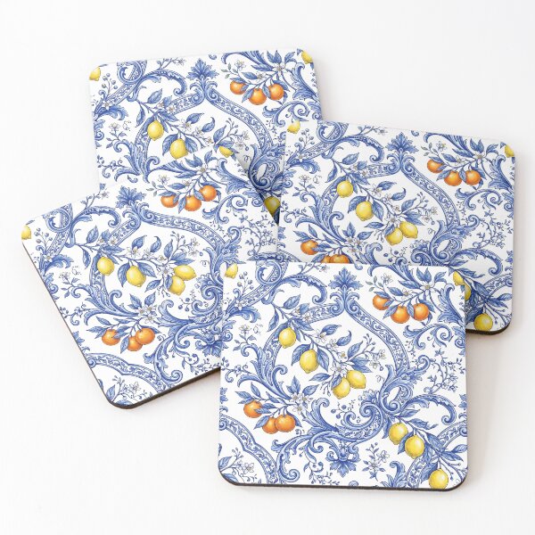 Item preview, Mediterranean Citrus Floral Pattern Mediterranean Decor Citrus Botanical designed and sold by SplashTastic.
