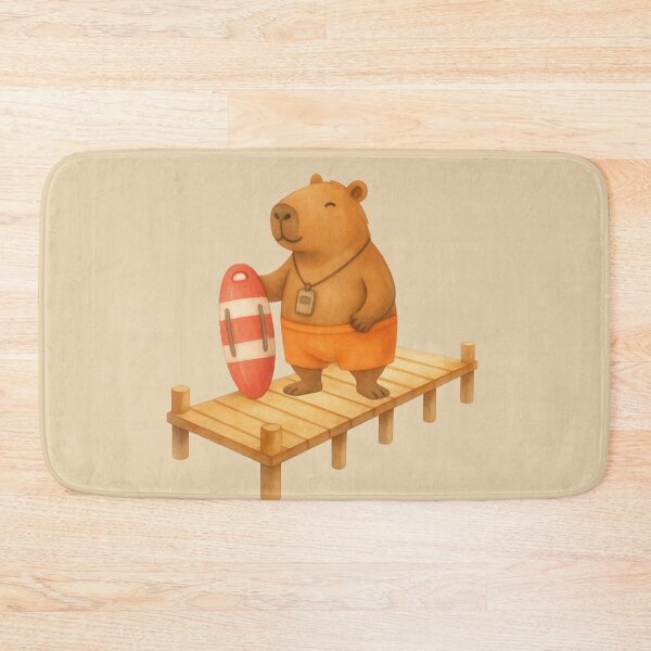 Item preview, Sunny Lifeguard Capybara designed and sold by Ivy-Triggs.