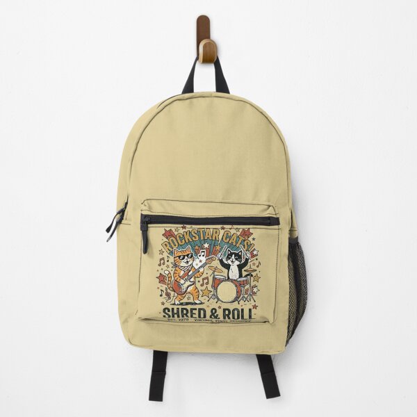 Item preview, Rockstar Cats Shred & Roll Vintage Retro Style designed and sold by Style-InkPulse.