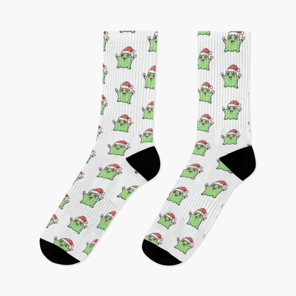 Item preview, Christmas Kawaii Frog Sticker Cute Meme Frog With Santa Hat designed and sold by mayatA-rt.