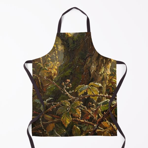 Item preview, Enchanted Forest Undergrowth Oil Painting  Moody Woodland Sunlight Art designed and sold by cr6zym1nd.