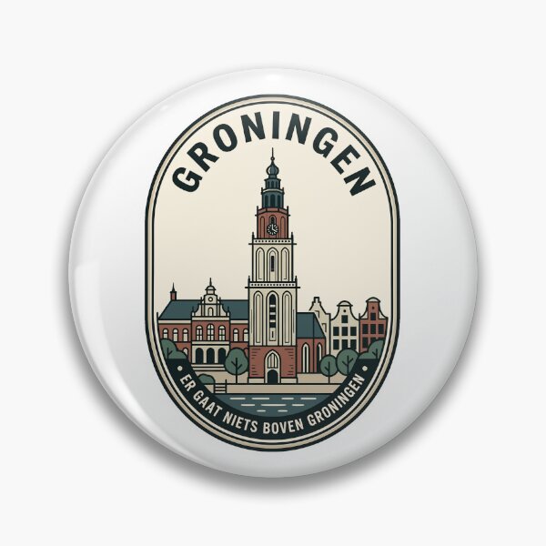 Artikelvorschau, Vintage Groningen Niederlande Martinitoren Stadtabzeichen entworfen und verkauft von k3rstman1.
