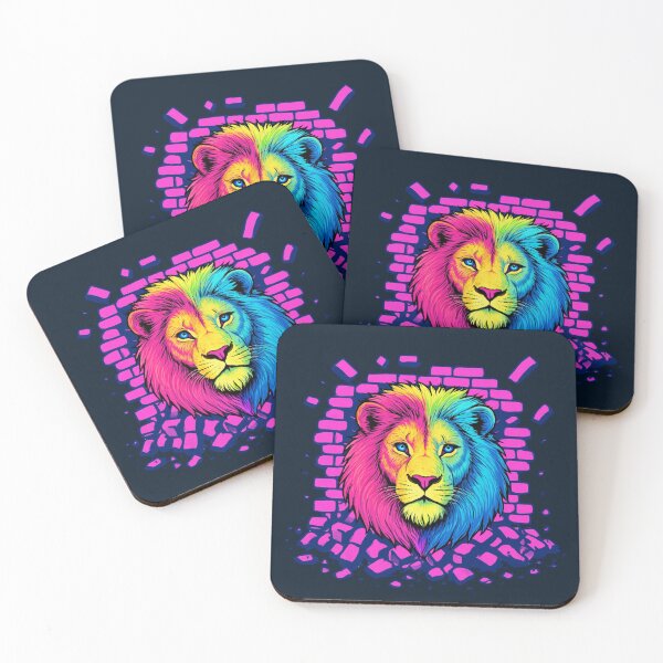 Item preview, Brick Break Lion Tee designed and sold by Aimetoi.