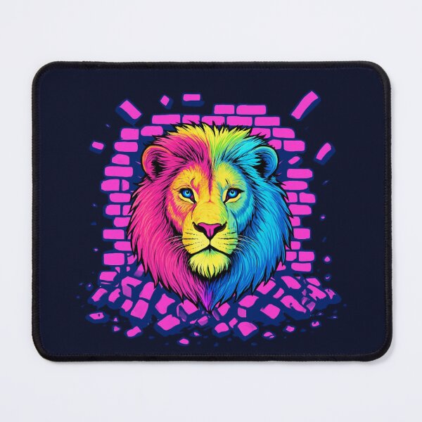 Item preview, Brick Break Lion Tee designed and sold by Aimetoi.