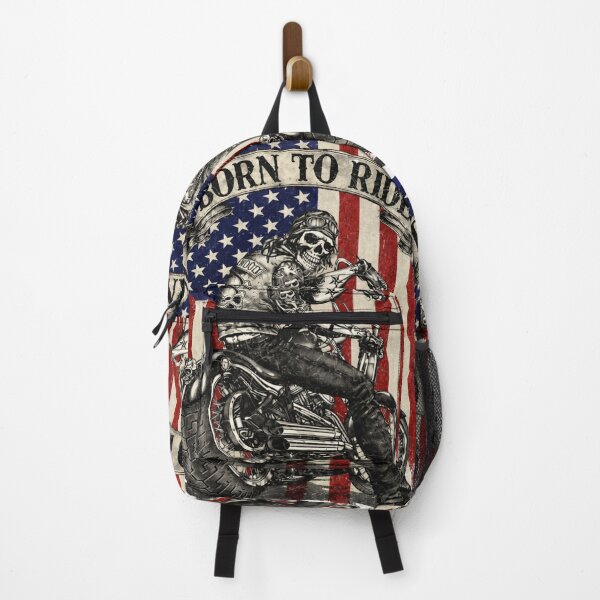 Item preview, Born To Ride - Skull Biker American Flag designed and sold by Vicky021.