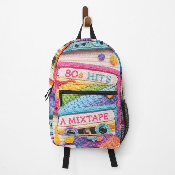Item preview, Cassette Mixtape Retro Music Knitting Pattern Rainbow designed and sold by Mauswohn.