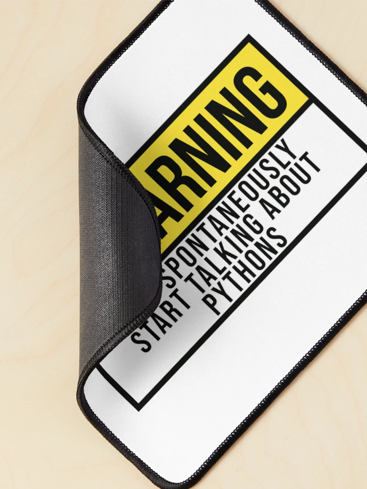Thumbnail 2 of 5, Mouse Pad, Python Warning designed and sold by XCIV.