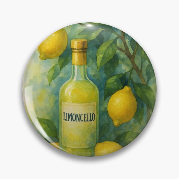Item preview, Limoncello Watercolor – Amalfi Lemons Italian Citrus Bottle Painting designed and sold by EmeraldeaArt.
