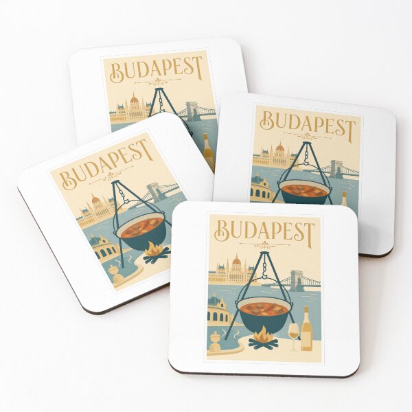 Item preview, Vintage Budapest Hungary Goulash and Danube Landmarks designed and sold by Beyond Destinations.