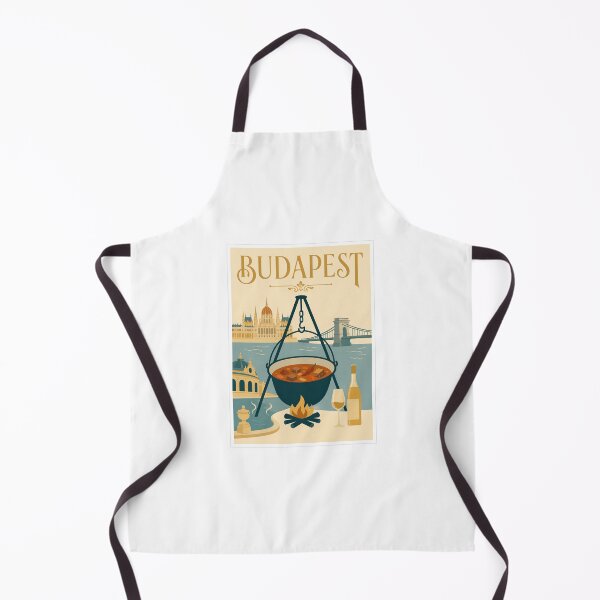 Item preview, Vintage Budapest Hungary Goulash and Danube Landmarks designed and sold by Beyond Destinations.