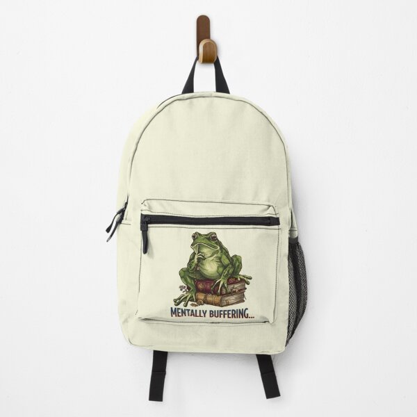 Item preview, Mentally Buffering Frog - Vintage Aesthetic Thinking Frog Meme designed and sold by ZyxDes.