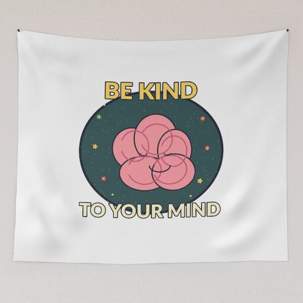 Item preview, Be Kind To Your Mind Mental Health Self Care Design designed and sold by Cozy Oddities Studio.