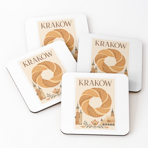 Item preview, Vintage Krakow Poland Obwarzanek and Historic Landmarks designed and sold by Beyond Destinations.