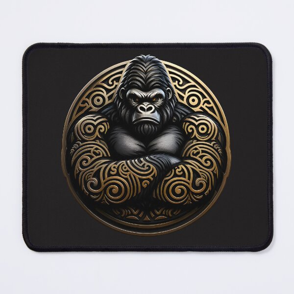 Item preview, Tribal Gorilla King – 3D Warrior Emblem designed and sold by Rostislav Tarasenko.