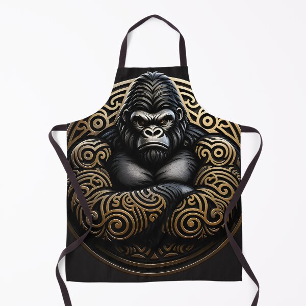 Item preview, Tribal Gorilla King – 3D Warrior Emblem designed and sold by Rostislav Tarasenko.