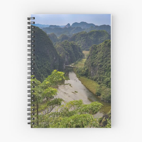 Item preview, Ngo Dong River from Lying Dragon Mountain Summit - Tam Coc Valley | Cinematic Ninh Binh Vietnam Art designed and sold by Ross.A.Campbell.