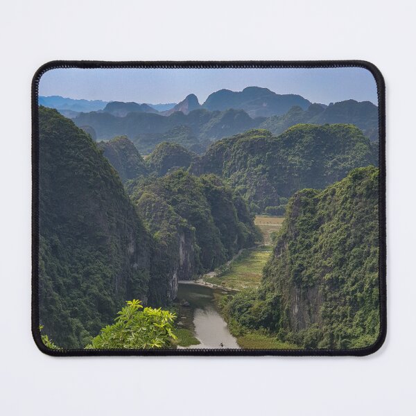 Item preview, Ngo Dong River from Lying Dragon Mountain Summit - Tam Coc Valley | Cinematic Ninh Binh Vietnam Art designed and sold by Ross.A.Campbell.