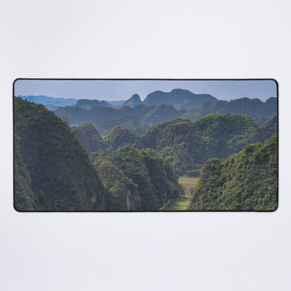 Item preview, Ngo Dong River from Lying Dragon Mountain Summit - Tam Coc Valley | Cinematic Ninh Binh Vietnam Art designed and sold by Ross.A.Campbell.