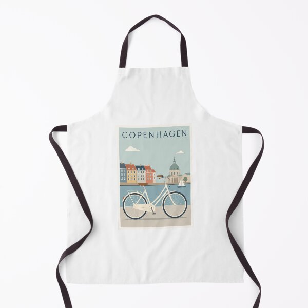 Item preview, Vintage Copenhagen Bicycle and Nyhavn Waterfront Art designed and sold by Beyond Destinations.