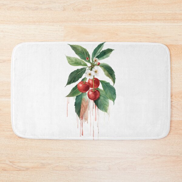 Item preview, Aesthetic Cherry Blossom & Fruit Drip Art - Vintage Botanical Print designed and sold by Atlasoloji.