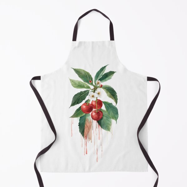 Item preview, Aesthetic Cherry Blossom & Fruit Drip Art - Vintage Botanical Print designed and sold by Atlasoloji.