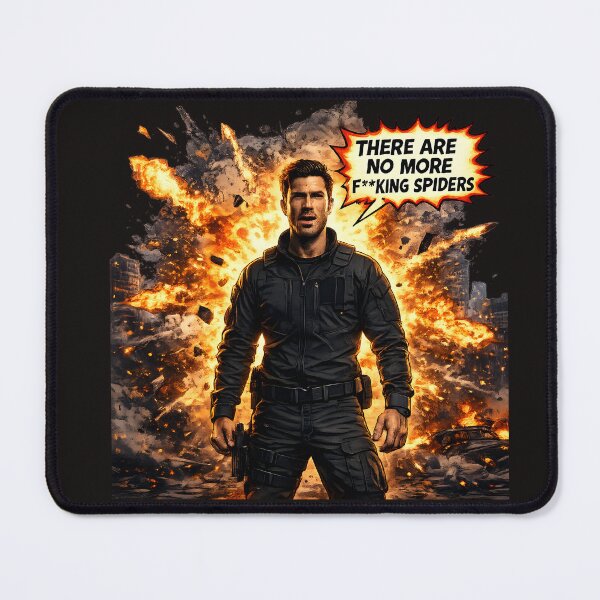 Item preview, There Are No More F**king Spiders Funny Arachnophobia Design designed and sold by PMDesignStudio.