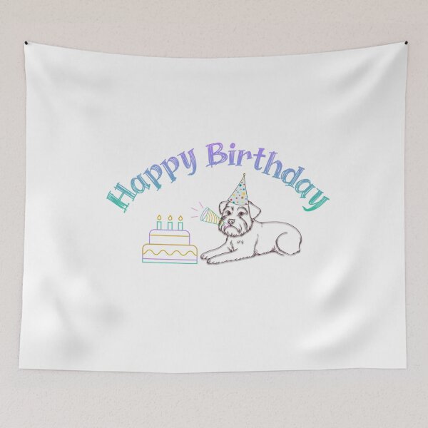 Item preview, Happy Birthday Schnauzer  designed and sold by SunnyBatch.