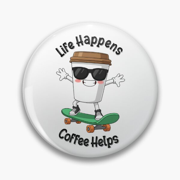 Item preview, Cute Coffee Cup Skater Cartoon designed and sold by zakvisuals.