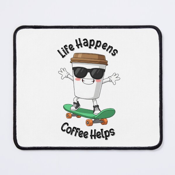 Item preview, Cute Coffee Cup Skater Cartoon designed and sold by zakvisuals.