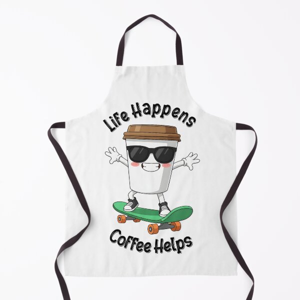 Item preview, Cute Coffee Cup Skater Cartoon designed and sold by zakvisuals.