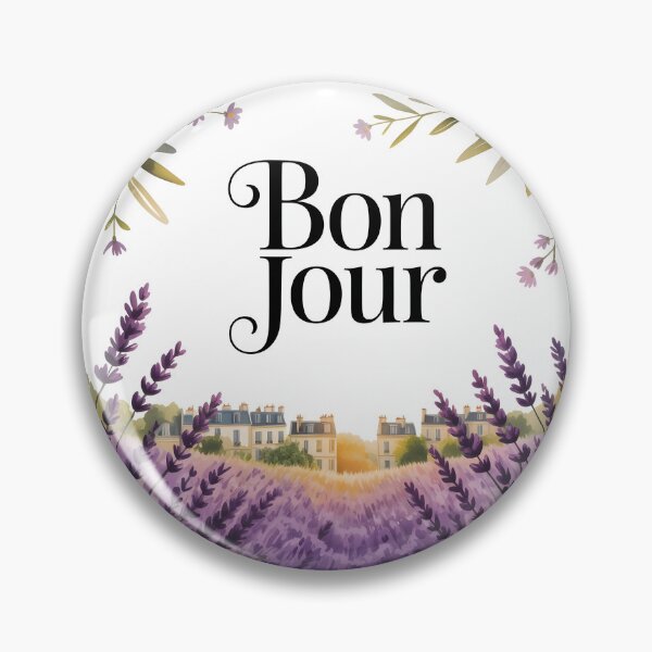 Item preview, Bonjour Lavender Fields – French Countryside Cottage Landscape designed and sold by EmeraldeaArt.